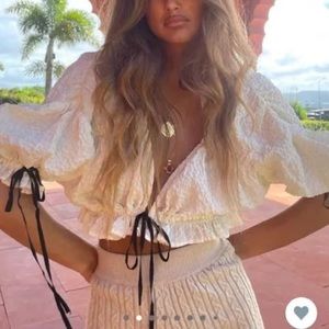 VRG GRL Full Moon Tie Front Top